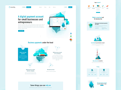 Montify – Website & Dashboard bank blue dashboard design finance illustration interface landing site typography ui uiux ux web website white