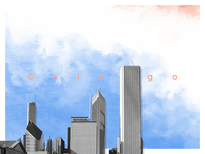 One day... Chicago chicago city collage illustration one day travel