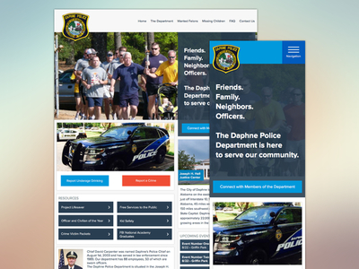 Daphne Police Department alabama daphne department design police web