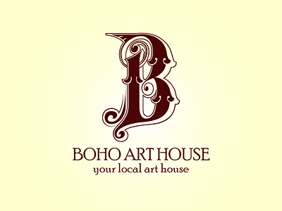 Boho Art house app branding icon illustration logo design vector