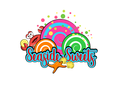 Seaside Sweets app branding flat illustration typography ux web