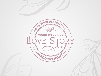 love story app illustration logo typography web