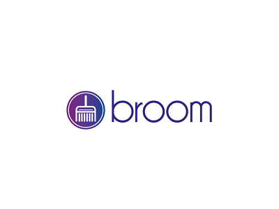 Broom logo branding design icon illustration illustrator logo logo design minimal typography vector