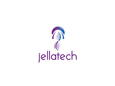 logo JELLA TECH branding design flat illustration illustrator logo logo design minimal vector