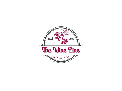 The Wine Line art branding design graphic design illustration illustrator logo logo design typography vector