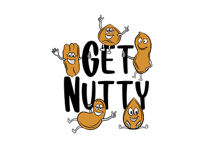Get Nutty logo art branding design illustration illustrator logo logo design typography vector
