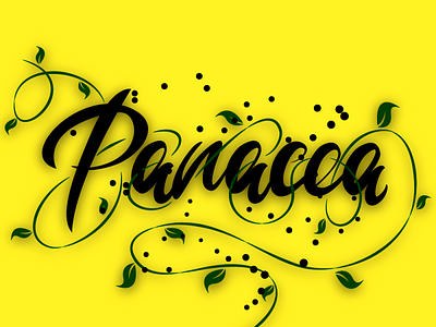 Panacea lettering icon illustration logo logo design