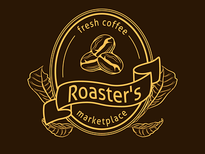 Coffee Roasters branding illustration logo typography vector