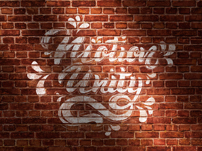 Lettering icon illustration