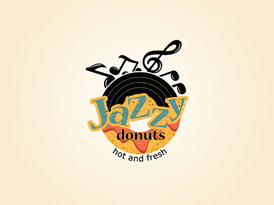 JazzyDonuts branding flat illustration typography ui