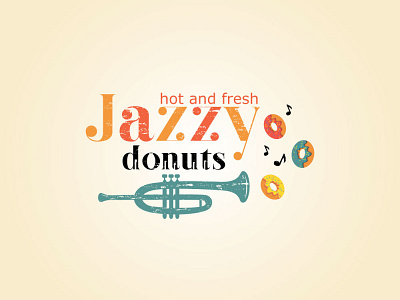 Jazzy illustration logo typography ui