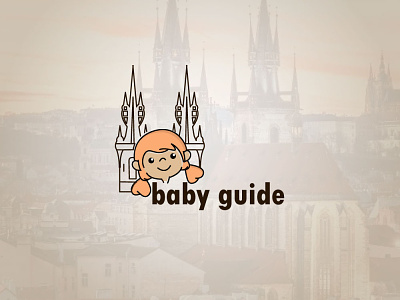 Baby Guid Prague flat icon illustration illustrator minimal typography ux web website