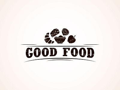 Good Food logo branding illustration logo typography vector web website