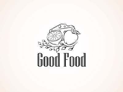 Good Food logo app branding illustration logo typography web