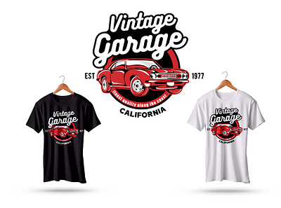 tshirt CAR flat illustration logo design ui ux vector