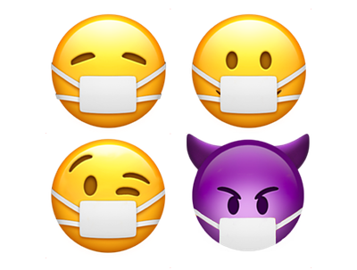 Expressive Face-Mask Emojis emoji emoji set emojis emoticon emotion face face mask mask masks