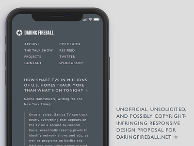 Unsolicited responsive design proposal for daringfireball.net ★