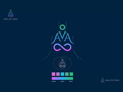 Logo for a meditation company AVA