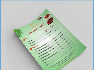 A4 design for Restaurants -Kerala a4 flyer a4 notice branding design graphic design illustration kerala typography