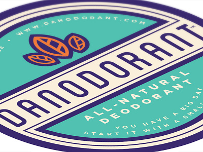 Danodorant Label all natural branding green label retro simple