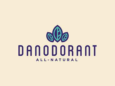 Danodorant Alternate Logo all natural green health leaf simple