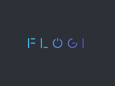 Flogi Logo dark gradient lines logo on power
