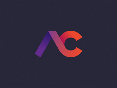 AC ac gradient logo simple