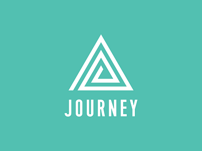 Journey Logo adventure branding journey logo teal travel triangle