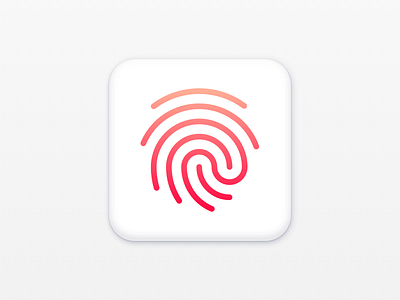 Fingerprint button fingerprint icon identity thumb
