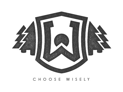 Wisely apparel clean logo stamp trees w wisely