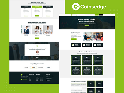 Coinsedge_Homepage branding design minimal ui ux