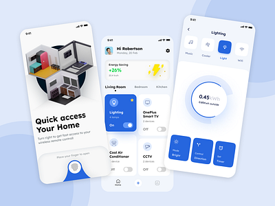 Smart Home App app cleanui minimal mobileapp smarthome ui