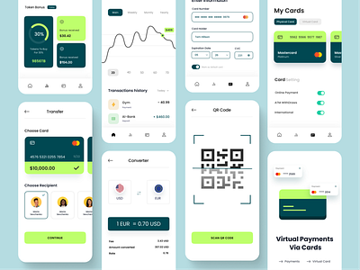 Fintech App UI appdesign clean ui design fintech minimal mordenui ui ux wallet