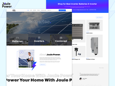 JoulePower website branding design graphic design homepage illustration logo minimal ui ux vector web