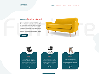 Furniture World_E-Commerce Concept Website design ui ux web