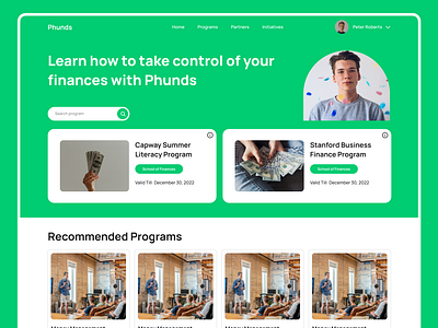 Home Page for Financial Literacy Website