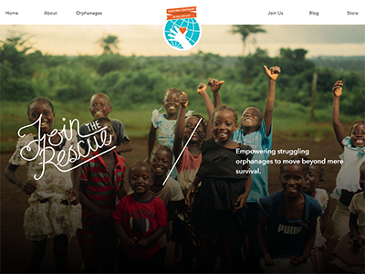 Join the Rescue charity design nonprofit orphan orphan care web design