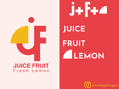 J+F letter logo
"Juice Fruit" lemon logo concept