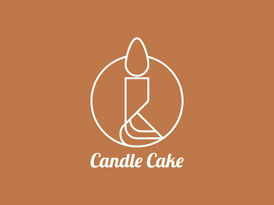 Candle Cake beverage brand cake candle design food graphic design identity logo logo design romantic