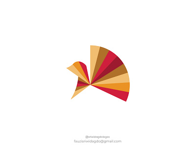 Abstract colorful bird logo