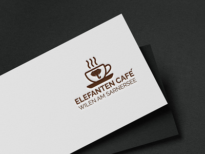 Elefanten cafe logo mockup business logo logo create logo designer logo work professional logo designer redesign logo