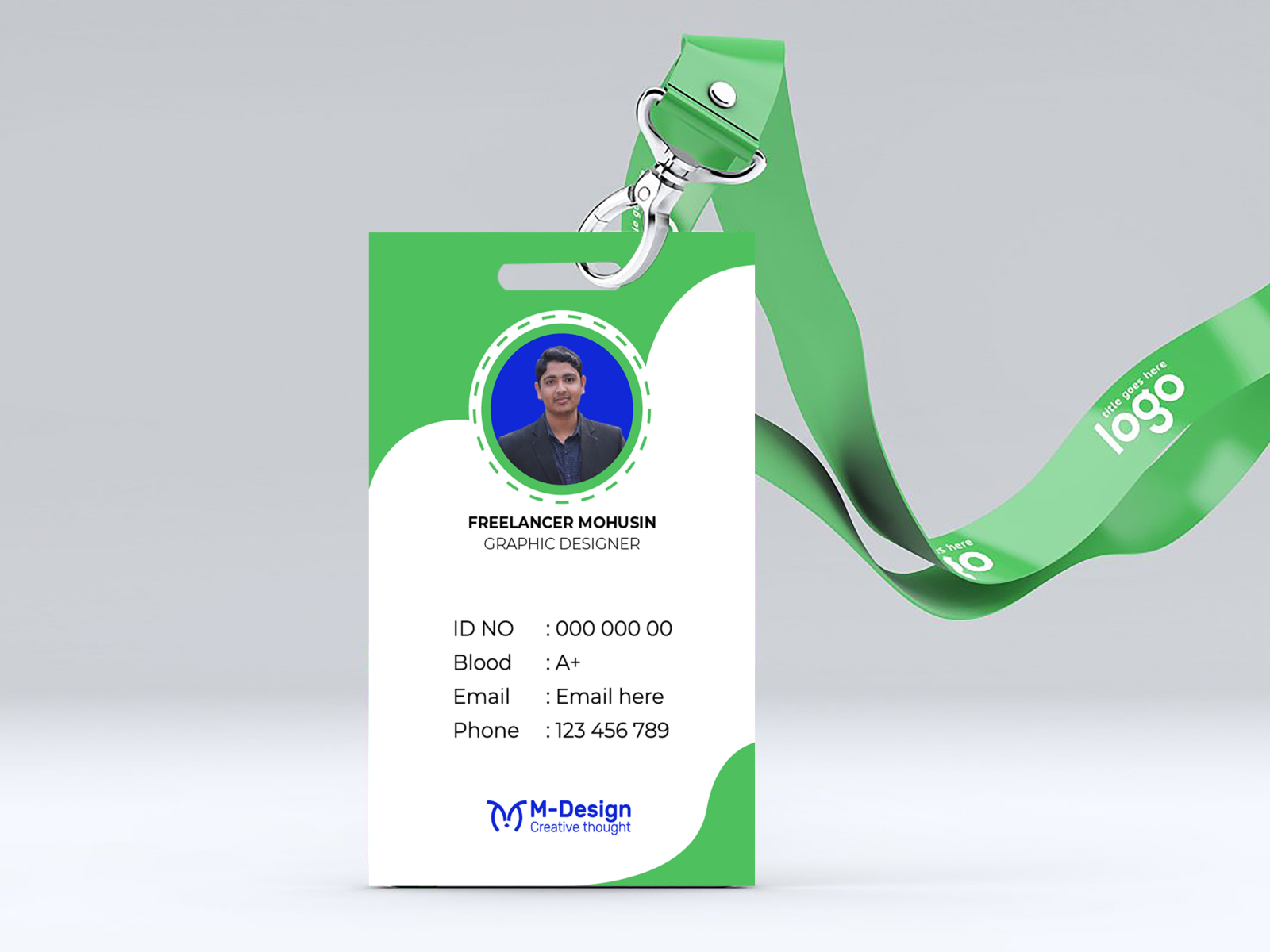 Professional Id Card Design Template by Freelancer Mohusin on Dribbble