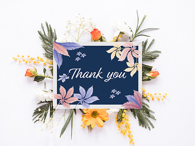 Water color Thank you card design template floral card thank you card thanks giving water color card