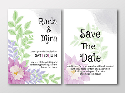 Elegant Wedding Invitation Card Template illustration