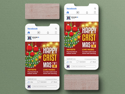 Happy New Year & Christmas Squire Flyer christmas flyer background christmas flyer background free christmas flyer template happy new year 2023 marry christmas