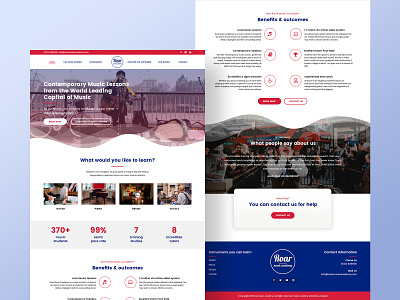 Home Page Design for Music Academy