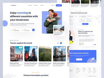 Travel site landing page concept