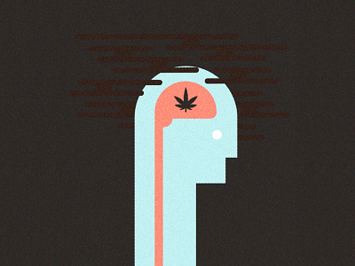 Pothead brain head marijuana smoke weed
