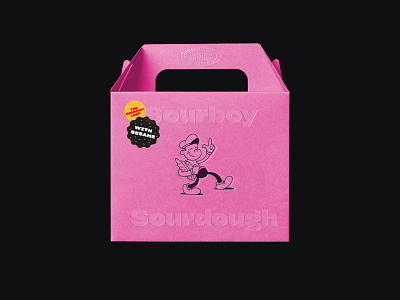 Sourboy Sourdough Packaging box branding bread business character design illustration logo packaging vector