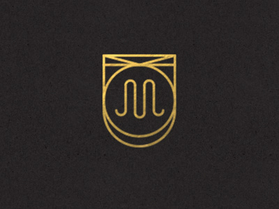 Personal Logo branding foil gold letterpress logo m